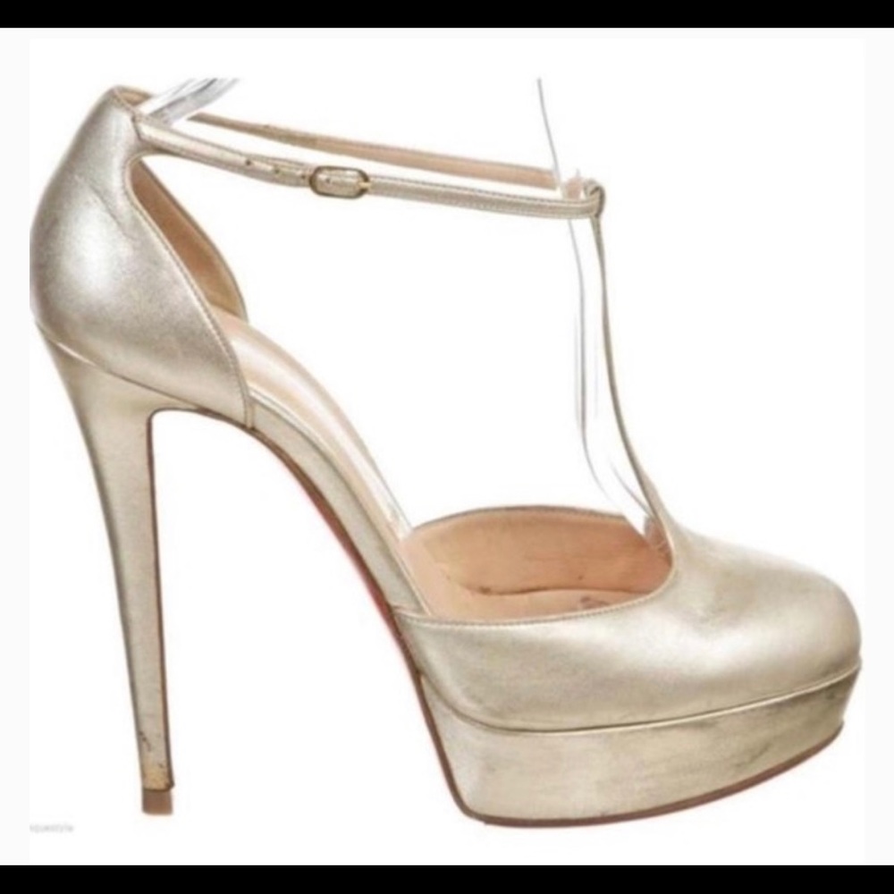 Gold  Christian Louboutin Shoes 10.5